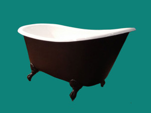 Drottningholm 155 cm-badkar med tassar